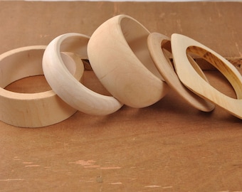 Wooden Bangle Unfinished,natural wood bangle bracelet,5pcs assorted original round bangle wood bracelets findings