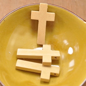 Wooden Cross Pendants,Natural Wood Cross Charms - Unfinished Wooden Cross for your handmade - 42x25x5mm