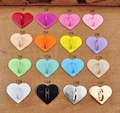 16 Colors Heart Charm Hook With Ring,2-100Pcs Metal Heart Keychain Clip for Phone Adhesive Loop for Phone Charms,20x17mm