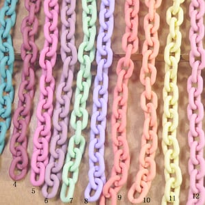 27.5“ Oval Chunky chain links,Plastic Open chain links,Curb chain links,Acrylic Chains for Jewelry Making Chain,choose your like