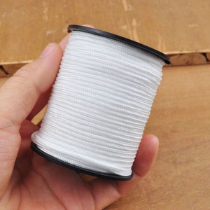 30/50/100 Yards,2mm White Nylon Cords/Ropes/Strings,Nylon Braided Cord for Jewelry Crafts/HomeDecor/Wrapping Gifts etc