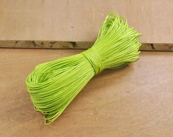 100 yards lime green Waxed Cotton Cord,1mm Macrame Cord,Nacklace and Bracelet Cord,Beading String Cord,diy cord -- FF231