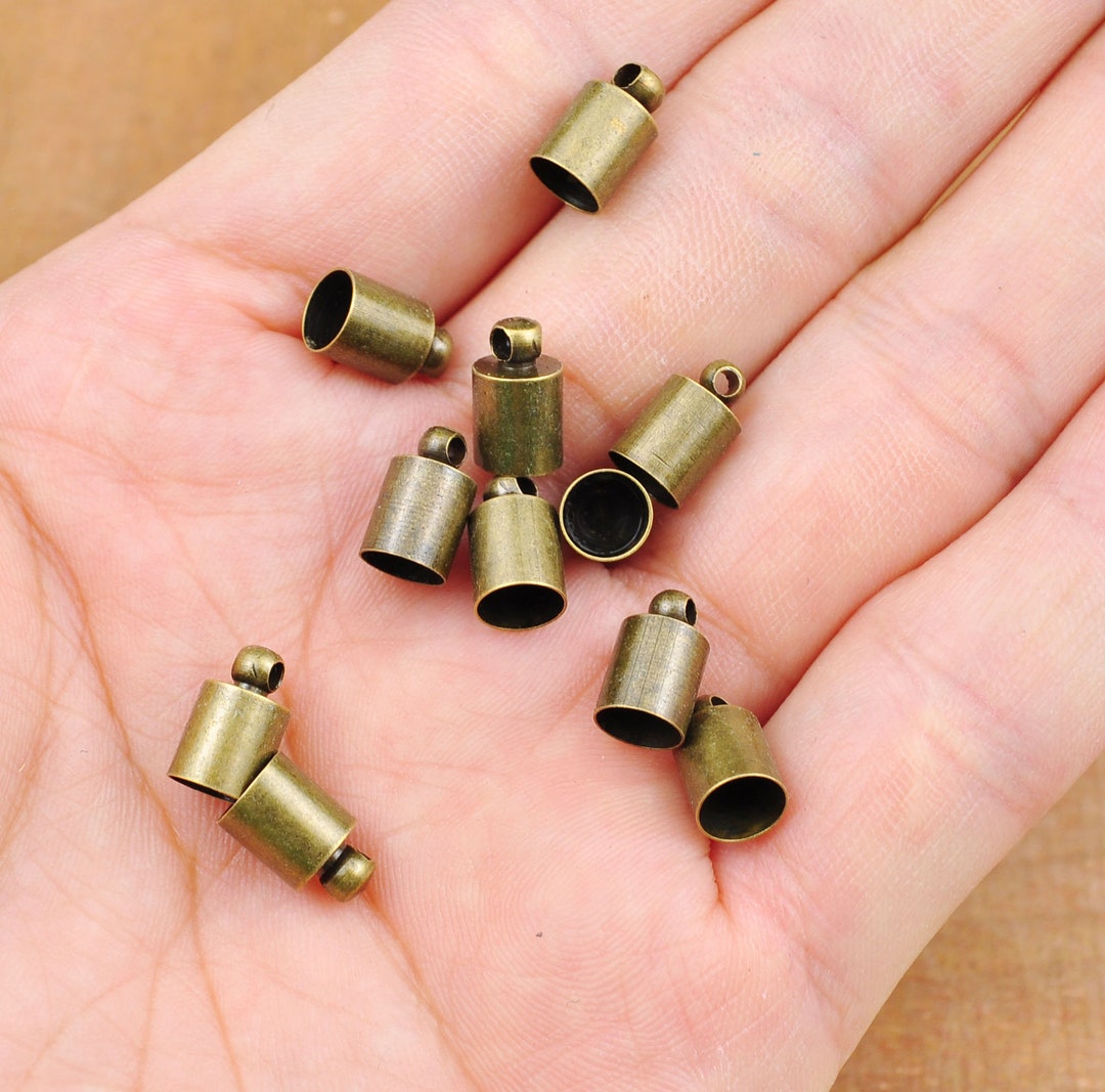 50 Pcs of Antque Bronze Brass Rbbon Ends Clamps Fasteners | Etsy