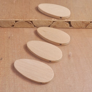 Oval Flat Wooden Beads,Drop Wood bead,30pcs Natural wood beads,Spacer Beads,Unfinished wooden beads,46x23mm