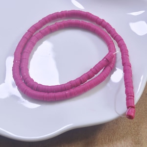 4mm vinyl Heishi beads,Rose polymer clay beads, African vinyl beads, Polymer Clay DIY Making Jewelry Bead,Length 40cm--33#