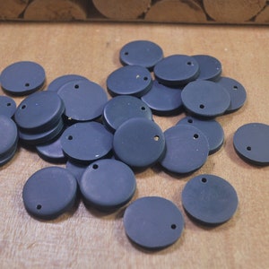 10 Pieces Navy Blue Round disk clay earrings Pendant, polymer clay,Polymer Clay Disc Beads, Polymer Clay for Earrings or Necklaces,18mm