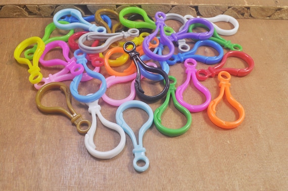 20pcs Plastic Key Chain Holders Clasps，mixed Color - Etsy
