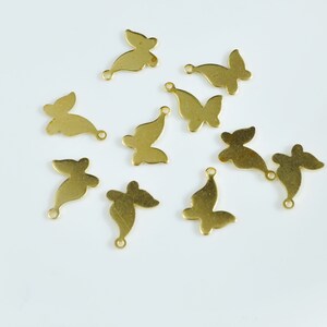 Risultati 50pcs/100pcs Raw Brass Butterfly Charms, Brass Butterfly Earring Pendants, Jewelry Supplies 11x15mm