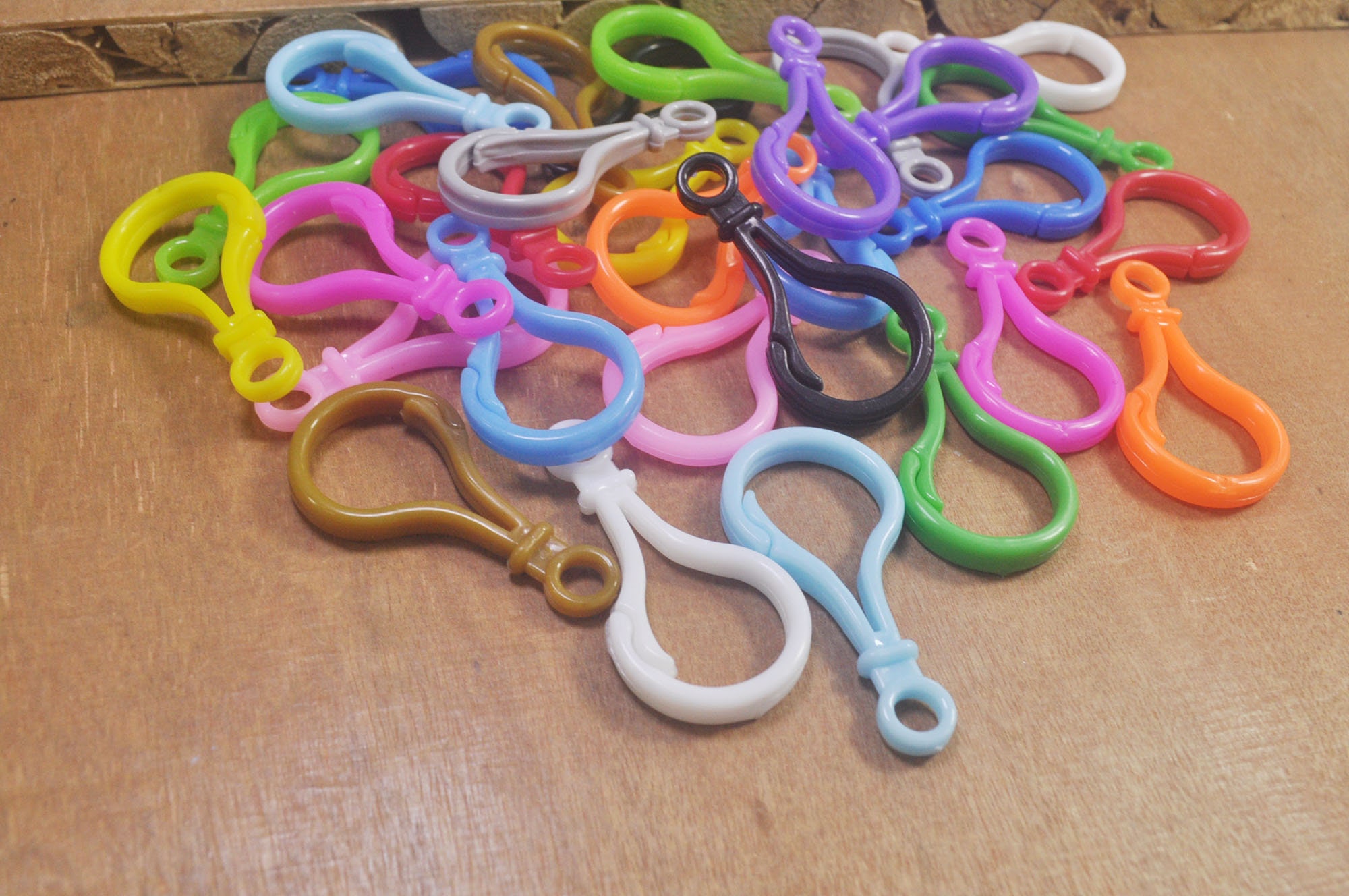 20pcs Plastic Key Chain Holders Clasps，mixed Color - Etsy