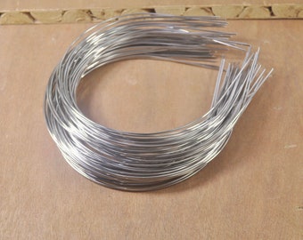 Silver Headbands,20 Silver plated metal headband,1.2mm round metal wire,blank headband,metal hair band,Wholesale,DIY hair accessories