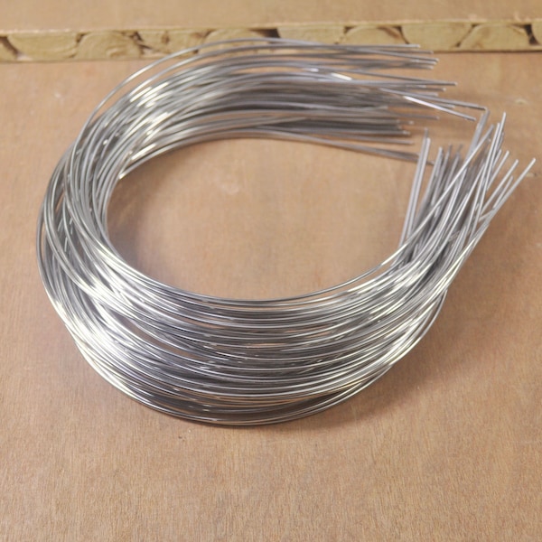 Silver Headbands,20 Silver plated metal headband,1.2mm round metal wire,blank headband,metal hair band,Wholesale,DIY hair accessories