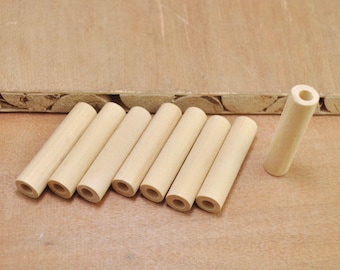 15pcs natural wood tube bead,Unfinished wooden bead,tube beads,necklace jewelry.wooden tube bead 50x12mm