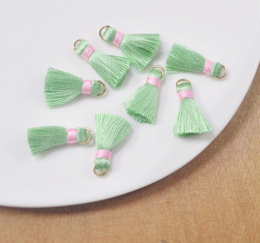 20pc 0.9 of Pastel Green Mini Tassels DIY Craft - Etsy