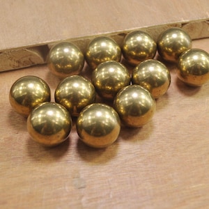 10pcs 20mm Raw Brass round ball beads,Without Holes.Brass Hallow Bead,