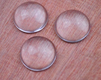 50pcs 18mm Round Clear glass Domed cabochons for Making Photo Pendant,Transparent Glass beads,transparent glass Domes,jewelry Cabochons