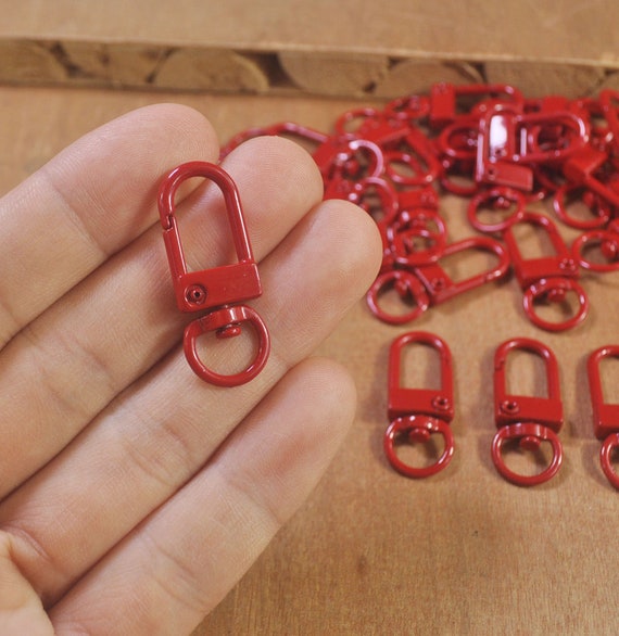 30pcs Red Lobster Swivel Clasps Key Ring, Lobster Clasp,swivel