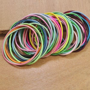 DIY Haargummis, 50 Stück oder 100 Stück elastische Schnüre, elastische Haargummis, pferdeschwanzhalter elastisch, 2 mm pferdeschwanzhalter