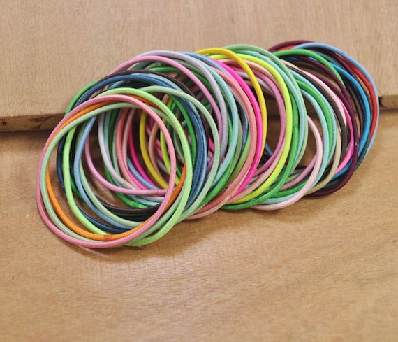 Diy Hair Elastics50pcs Or 100pcs Elastic Cordmixed Color Etsy