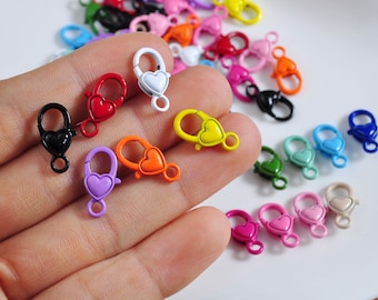 10Pcs Small Lobster Clasps,17mm Heart Parrot clasps,Claw Clasps,Wholesale Necklace/bangles Clasp,zinc alloy Clasps Making Supplies