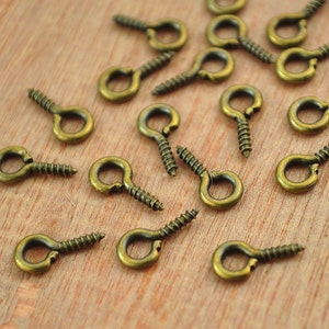 Eye hook Screw,Antique Bronze/Gold/silver Color Eye Screw Bails Eye Pins Hooks,300pcs Bronze 4mm/5mm Eye Pins connectors,jewelry accessories