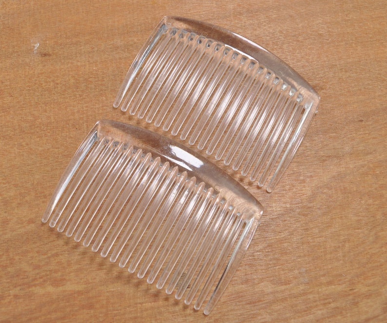 20pcs Hair Combs,transparent Plastic Hair Combs (19 Teeth) 66mmx45mm ...