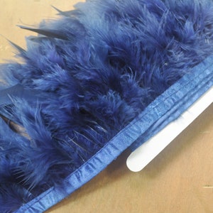 Whitefeather Turkey Feather Trim - 4 Yards, 4-6 Inch Wide, Wine Red Natural Fluffy Feather Fringe For DIY, Costumes & Wedding Dresses - View #2