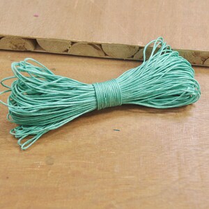 100 yards Mint Waxed Cotton Cord,1mm Macrame Cord,Nacklace and Bracelet Cord,Beading String Cord,diy cord -- FF251