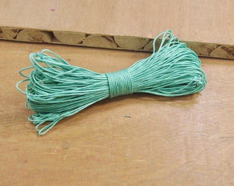 100 yards Mint Waxed Cotton Cord,1mm Macrame Cord,Nacklace and Bracelet Cord,Beading String Cord,diy cord -- FF251