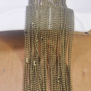27.5&quot; long Ball Chain,100Pcs Bronze Ball Chain Necklace with Connectors,1.5mm Ball Chain,bulk necklace chain,jewelry Supplies DIY,wholesale