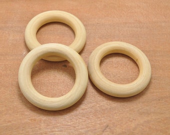 Wood Rings,12pcs 55mm Unfinished Wooden Rings Sale,natural wood rings pendant,wood circles