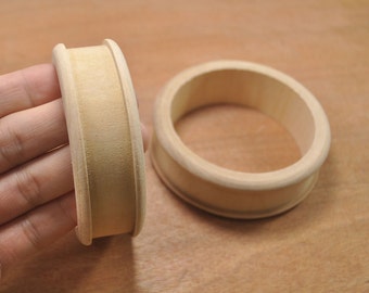 5Pcs Round Wood Bracelet Unfinished Natural Wooden Bangle 72mm (inside diameter) for your handmade,wood ring pendant,width:25mm