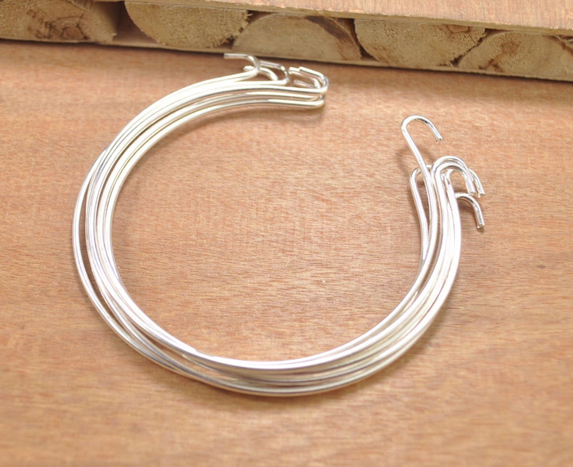 Wholesale Bangle Bracelet50pcs Silver Plated Brass Wire Etsy