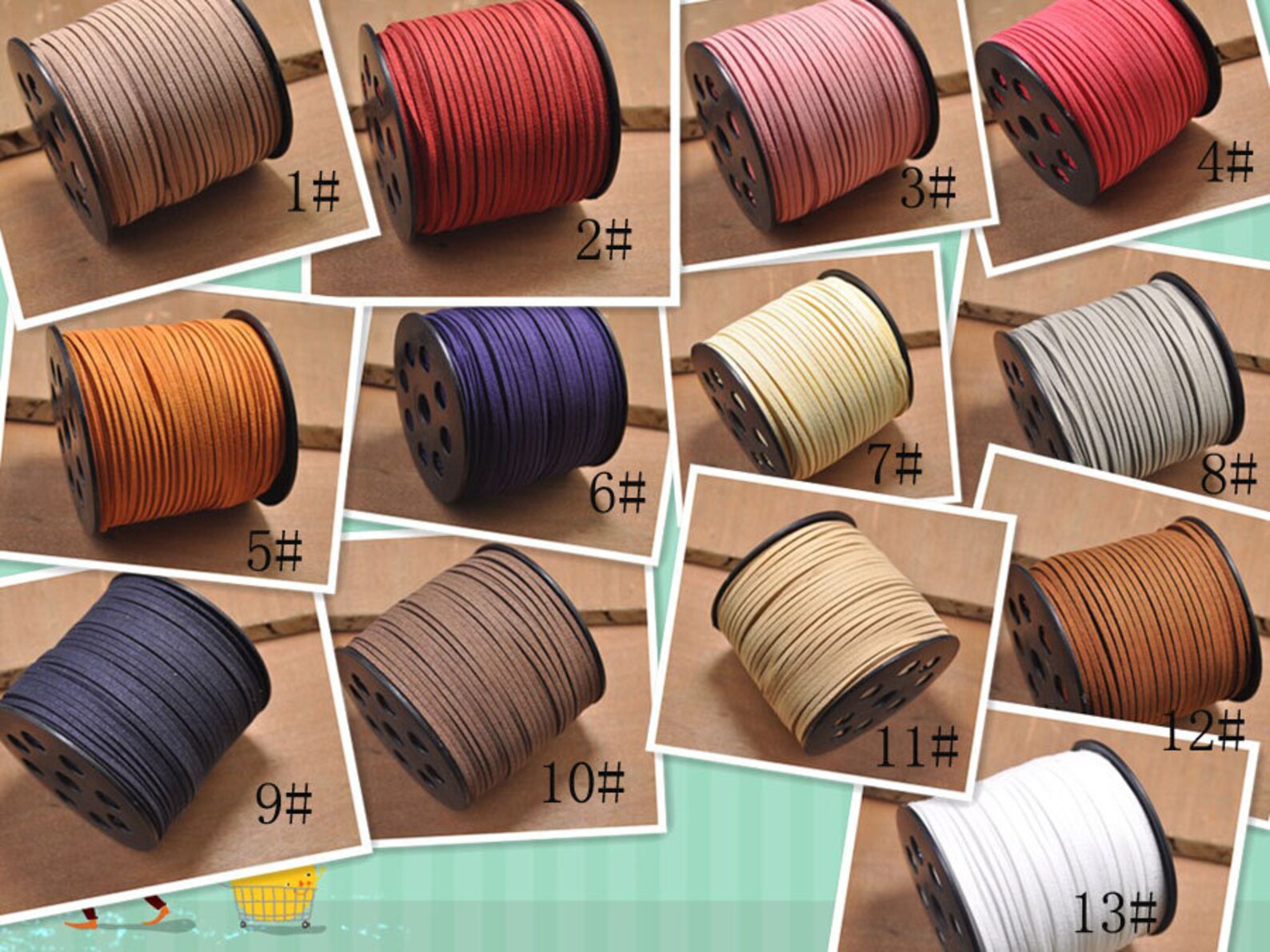 10yards Flat Faux Suede Leather Cord,diy Leather String Cord Supplies ...