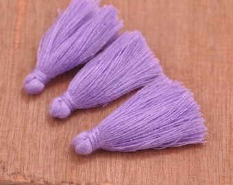 Mini Tassel,3cm Cotton Tassels/Tiny Short Tassel/Lt.Orchid Mini Cotton Tassel/Handmade Cotton Thread Tassel/Craft Tassel/Tassel Pendant