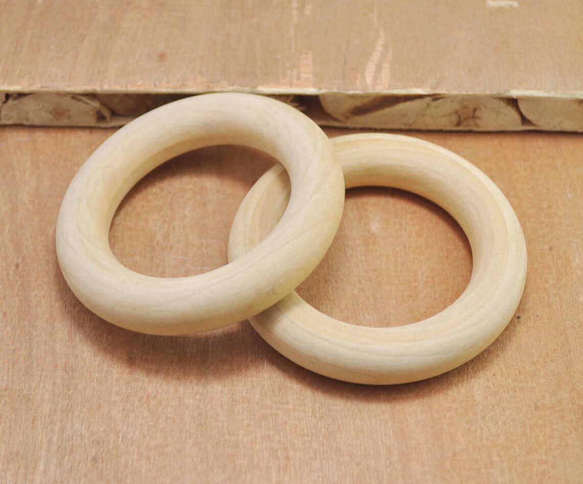 Large Wood Rings30pcs 2.7169mm Unfinished Wooden Rings Etsy