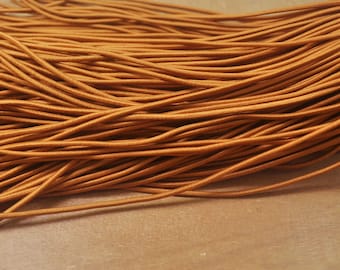Braune elastische Schnur, 2,5 mm braune elastische Schnur, elastische runde Seil Zier Armband, Nylon Außen Gummi Innen