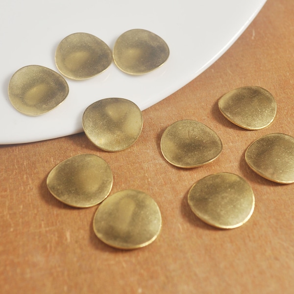 10Pcs/20Pcs/50Pcs/100Pcs Raw Brass Rounded stamping blanks ,Hammered Round Blank,Stamping Tags Findings,15mm