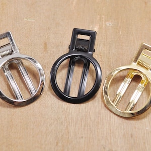Round hair alligator clip,10pcs Silver/Gold alligator hair clip,Metal hair clips,Double teeth small alligator clip--50x33mm.
