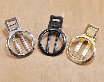Ronde krokodillenklem, 10 stuks zilver/gouden krokodillenhaarklem, metalen haarspeldjes, kleine krokodillenklem met dubbele tanden: -50 x 33 mm.
