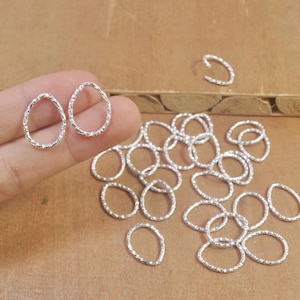Open Jumpring,50pcs18x14mm New Style Silver Plated Teardrop Jump Rings Twisted Split Rings Spacer Connectors For Jewelry Making