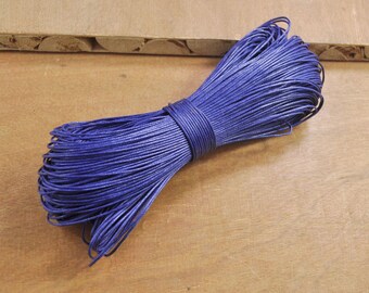 100 yards Electric blue Waxed Cotton Cord,1mm Macrame Cord,Nacklace and Bracelet Cord,Beading String Cord,diy cord -- FF223