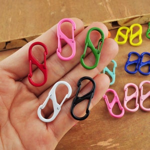 S-shaped Alloy Spring Clasp, 13 Colors, Double Gated Spring Snap Hook Clasp For Key Chain，Dog Tag Clip，Spring Gate, Gate Clasp,Handbag Snap,