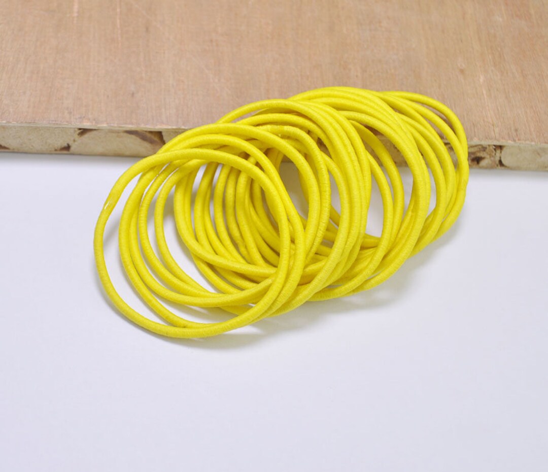 DIY Hair Elastics,50pcs or 100pcs Elastic Cord,lemon Hair Elastic Cord