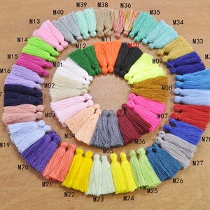 40 Color Mini Tassels,Wholesale 50pcs 30mm Cotton Tassels/Tiny Short Tassel/ Handmade Cotton Thread Tassel/Craft Tassel/Tassel Pendant