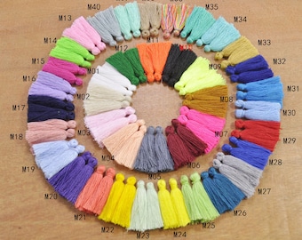 40 Color Mini Tassels,Wholesale 50pcs 30mm Cotton Tassels/Tiny Short Tassel/ Handmade Cotton Thread Tassel/Craft Tassel/Tassel Pendant