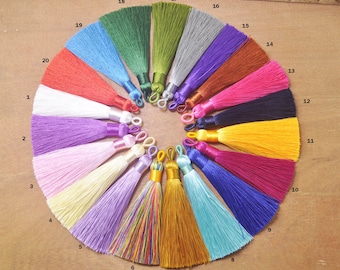 10Pcs 8.8cm Silk Mala Tassel, High Quality Tassels, Artificial Silk Thread Tassels, Earrings Tassels, Handmade tassels, Jewelry Tassels