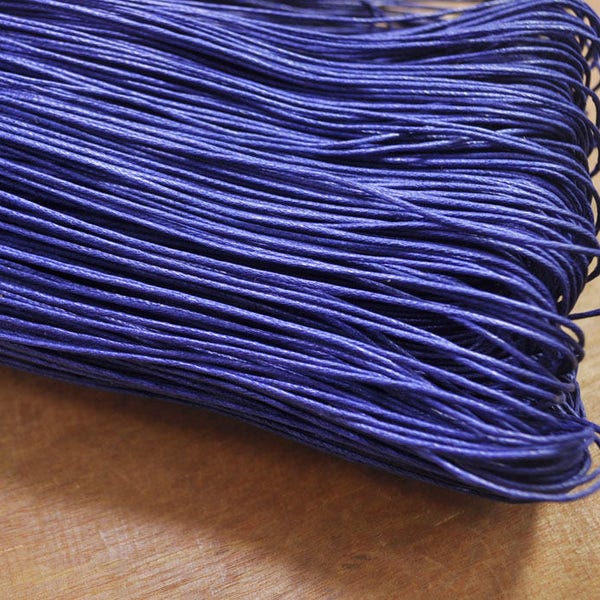 20 yards /50 yards Electric blue Waxed Cotton Cord,1mm Macrame Cord,Nacklace and Bracelet Cord,Beading String Cord,diy cord -- FF223