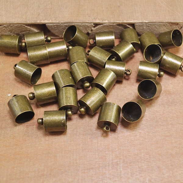 Leather Cord End Cap Etsy