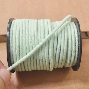 ¡Nuevo! Cordón redondo, 1/2/3/4/5Yards 3mm Aqua Faux Suede Cord Leather Cording Collar de abalorios haciendo pulsera de cuerda, cordón de ante vegano-17 #