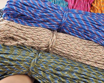 5 meters/10 meters 4mm Braided Rope,Paracord,rope cords,Cinch Bag,Soft Cording,Para cord bracelet,DIY Craft Cord--11 colors for your choose